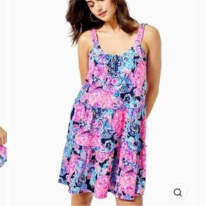 Lilly Pulitzer Loro Dress in Turtle Amazement Large